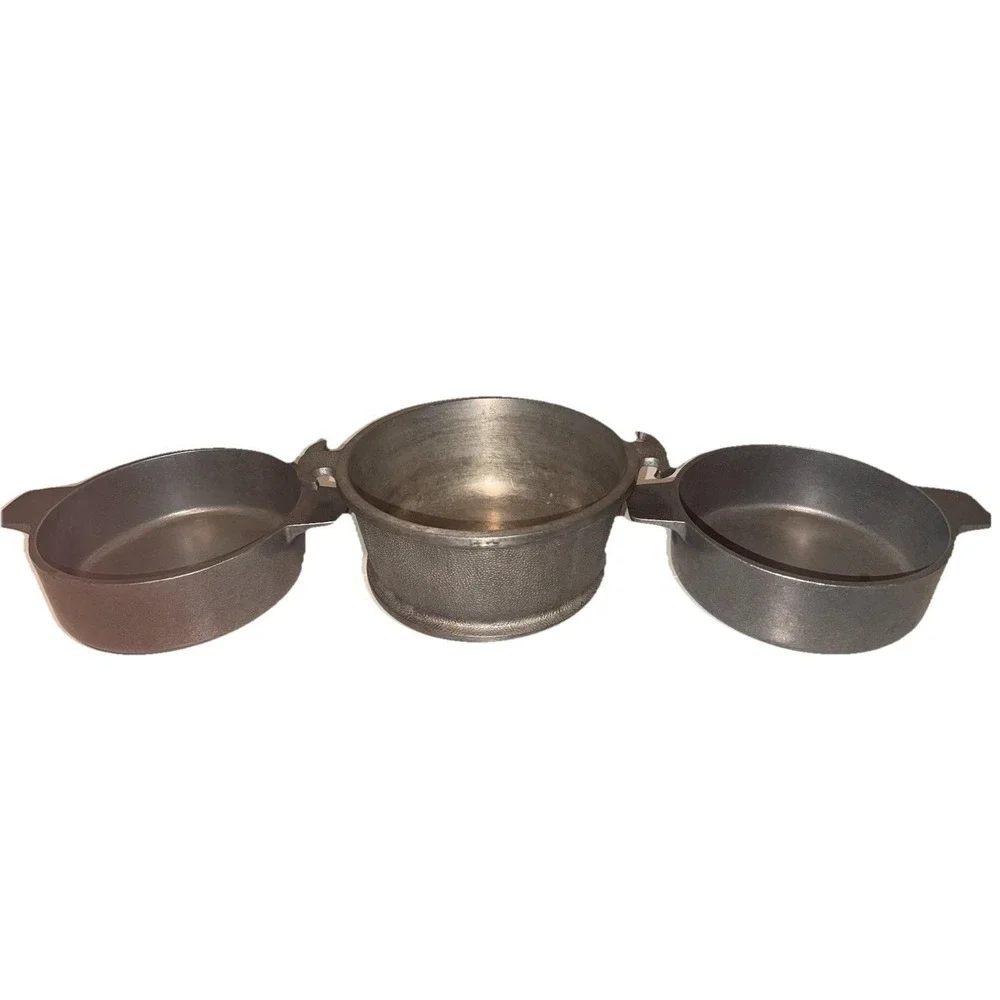 Vintage Lot of 3 Guardian Service Ware Aluminum Pots - No Lids